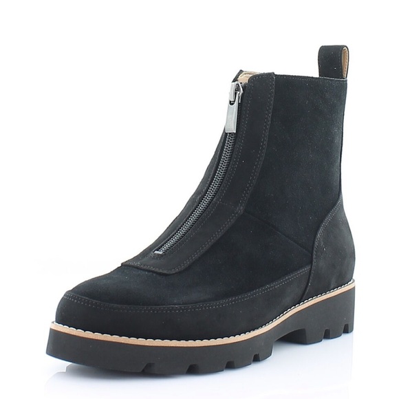 NEW $170 VIONIC Estilo Black Suede Zip waterproof fall ankle boots women size 6 - Picture 2 of 7